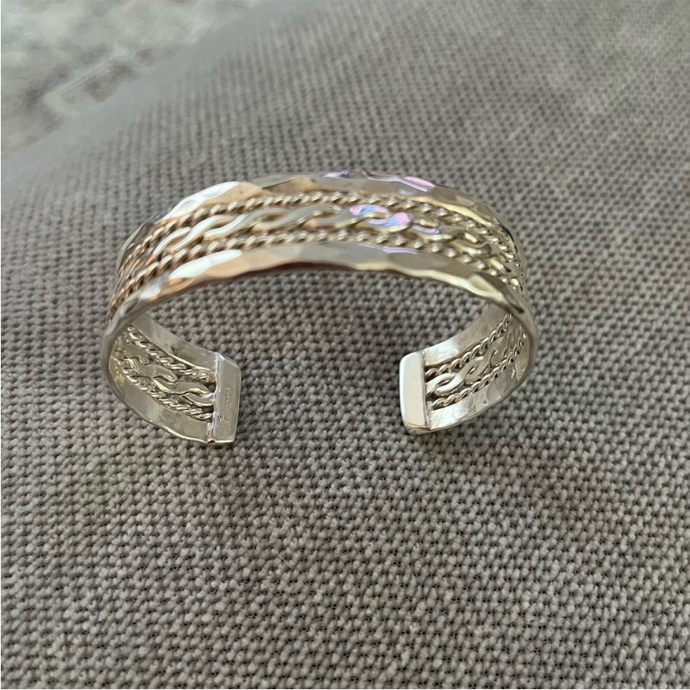 Elegant Silver Braided Women's Bracelet 925